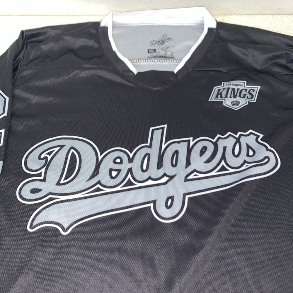 Los Angeles Dodgers x Los Angeles Kings 2024 Night Hockey Jersey Men's XL - Picture 3 of 8